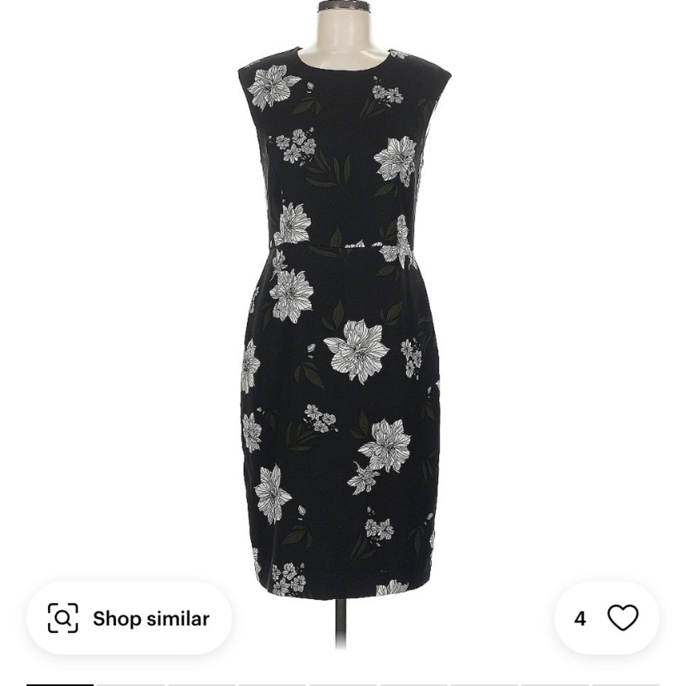 Banana Republic Black Floral cocktail Dress